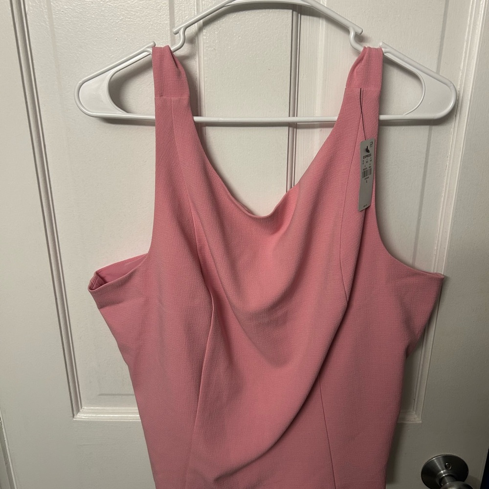 Express One Shoulder Pink Dress